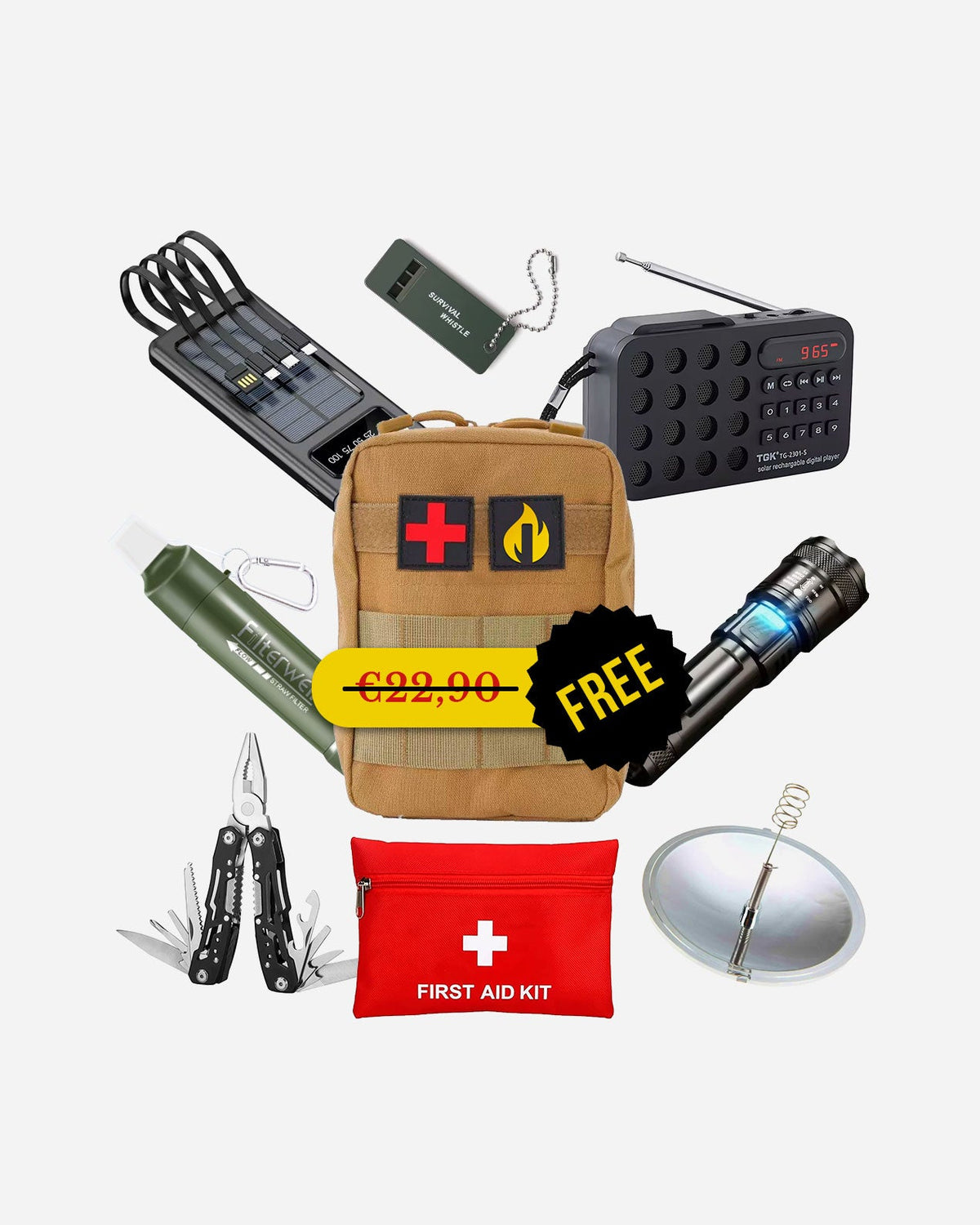 Survivor Blackout Kit: 8 Item + Free Bag - The Survivors Club